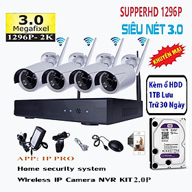 Mua Bộ Kit Camera Wifi 4 Kênh NVR KIT Super HD 3.0Mpx - Có Míc