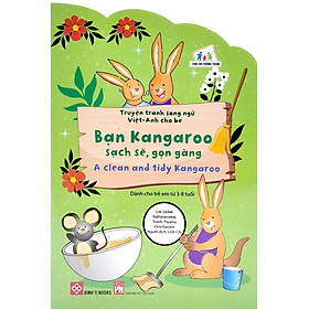 Sách Truyện Tranh Song Ngữ Việt Anh Cho Bé - Bạn Kanguru Sạch Sẽ