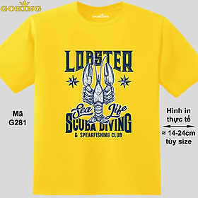 LOBSTER, mã G281. Hãy tỏa sáng như kim cương, qua chiếc áo thun Goking siêu hot cho nam nữ trẻ em, áo phông cặp đôi, gia đình, đội nhóm