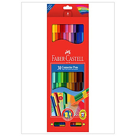 Faber-Castell-11-300-A-Bút Lông Màu Connector - 30 Màu + Đĩa Dvd Hướng Dẫn Tô Màu