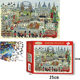 Bộ Tranh Ghép Xếp Hình 1000 Pcs Jigsaw Puzzle Tranh ghép 70 50cm London Tự
