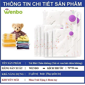 Túi hút chân không bảo quản quần áo - Tiết kiệm đến 70% không gian tủ