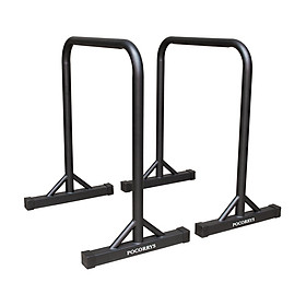 Xà kép Parallettes Dip cao 90cm, Pocorrys PAD-01, Màu đen Full black