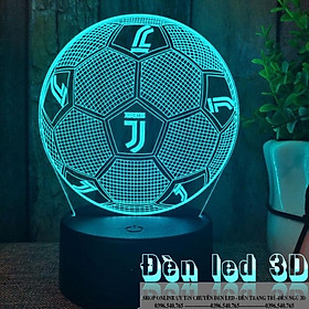 Mua Đèn led 3D USB logo Juventus  ĐÈN NGỦ ĐÈN TRANG TRÍ 16 MÀU CÓ ĐIỂU CHUYỂN CHẾ ĐỘ MÀU