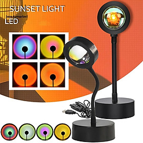 Đèn LED Chiếu Nhiều Màu Sắc 1 Bóng Cổng USB Dùng Trang Trí Phòng Khách