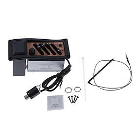 1 Set 4 Band EQ Equalizer Acoustic Guitar Preamp Piezo Pickup Black
