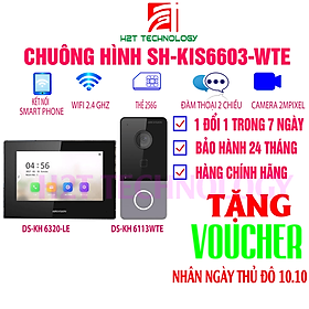 Mua Chuông cửa có hình Hikvison SH-KIS6603-LE màn LCD cảm ứng 7inch  PoE. Nút ấn Camera 2MP  wifi PoE  xem qua  Smartphone