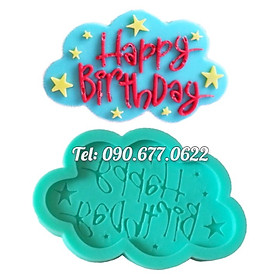 Mua Khuôn silicone làm rau câu sinh nhật Happy Birthday ngôi sao  đám mây – Mã số 1201