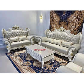 Mua Bộ sofa văng Tundo khung hồng vàng và bọc da Đức