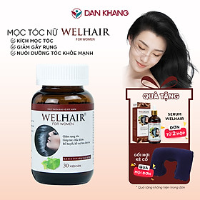 Viên uống Ngăn Rụng Tóc, Giúp Tóc Mọc Dày và Nhanh, Làm Đen Tóc Welhair for Women (Hộp 30 viên)