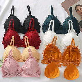 Áo Lót Bra Ngàn Hoa Mút Mỏng 8838 chất liệu ren đẹp, đệm mỏng