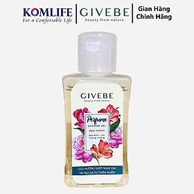 Sữa tắm GIVEBE Đỏ - Red Poppy 80 ml hương nước hoa Ý tái tạo làn da, mềm mại, sạch mụn