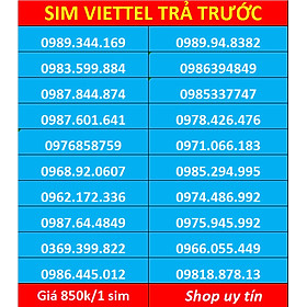 Sim Viettel số đẹp - hàng chính hãng - Đăng kí chính chủ