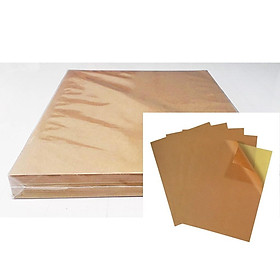  Giấy in decal màu da bò-Decal Giấy Kraft In logo sản phẩm, Nhãn dán hộp quà tặng, sổ tay handmade (100 tờ)