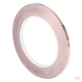 3x Copper Foil Tape Adhesive for Electric Guitar PDA PDP LCD Paper Circuits