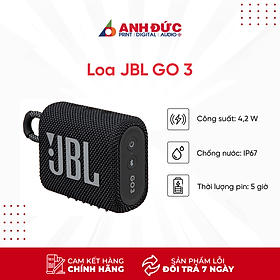 Loa Bluetooth JBL Go 3 - Hàng Chính Hãng