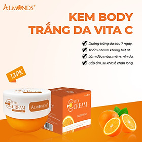 Kem Dưỡng Trắng Body Almonds Vita C Cream 200g