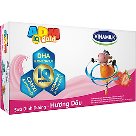 Thùng 48 Hộp Sữa Dinh Dưỡng Vinamilk Adm Gold Hương Dâu (110ml / Hộp)