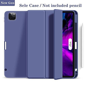 Bao Da Pu Máy Tính Bảng Gập Ba Khúc Có Ngăn Đựng Bút Chì Cho Ipad Pro 12.9 2021 M1 Pro 11 2020 2018 Air 4 10.9