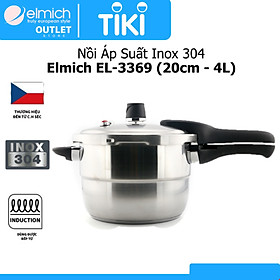 Mua Nồi áp suất Inox 304 Elmich 20cm 4.0L EL3369 tặng kèm giá hấp Inox