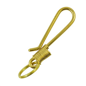 Gold Fish Buckle Belt Bag Clip Loop Hook Keychain Key Fob Ring Keyring