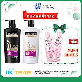 Combo Dầu Gội 640gr Và Dầu Xả 620gr Tresemmé Salon Rebond Công Nghệ Tái Kết Nối Ngăn Ngừa Gãy Rụng