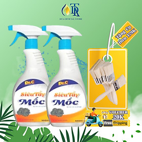 Combo Tẩy Mốc Quần Áo,Tẩy Mốc Tường,Tẩy Mốc Gioăng Cao Su Máy Giặt,Tẩy Mốc Nệm Gối Siêu Sạch,Tẩy Khe Cửa Ố Đen Dr.C 300ml