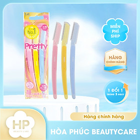 Dao Cạo Lông Mày Cán Dài Kai Pretty 01628-GA0053 (Set 3 cây)