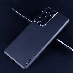 Ốp lưng nhám siêu mỏng 0.3mm cho Samsung Galaxy S23 Ultra - S23 Plus hiệu Memumi có gờ bảo vệ camera - Hàng nhập khẩu - Xanh than - S23
