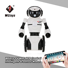 Robot Thông Minh Wltoys Cảm Biến Điều Khiển Bằng Ứng Dụng F4 0.3MP Camera Wifi FPV Cho Trẻ - Trắng