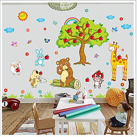Mua Decal dán tường vườn thú của bé - combo 2 bộ AmyShop