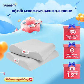 Bộ gối nằm cho bé Aeroflow Hachiko Junior nâng đỡ tối đa, độ cao phù hợp, an toàn cho da