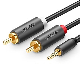 Mua Cáp âm thanh  3.5Mm Ra 2 đầu bông sen mạ vàng 24k ver 10514 dài  10M màu đen UGREEN  Av116 - Hàng chính hãng