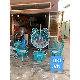 Mua Bộ xích đu Tai Gấu Tundo xích đu  2 ghế và bàn kèm nệm