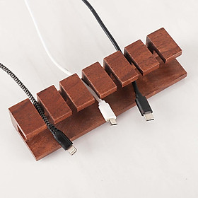 Wooden Cable Organizer Management System for USB Charging Cable Mouse Wire