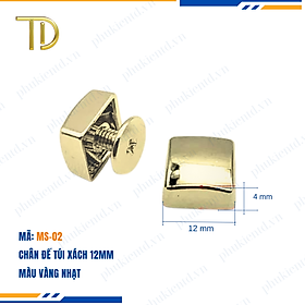 Chân đế túi xách, đế túi vuông, đế đúc túi xách công nghệ Mạ điện Electroplating bền 5-8 năm