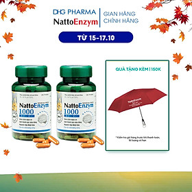 Combo 2 chai TPCN NattoEnzym 1000 Hỗ trợ giảm nguy cơ hình thành huyết khối