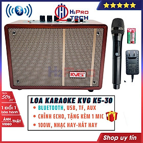 Mua Loa Karaoke Bluetooth  Loa Không Dây Karaoke Kvg K5-30 100W Cao Cấp Aux  Usb  TF  Tặng Kèm 1 Micro Không Dây-H2Pro Tech