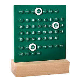 Aesthetic Perpetual Calendar Ornaments Date Planner DIY Montessori Accessories Educational Supplies for Tabletop Home Women Entryway Desktop