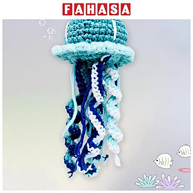 Móc Khoá Len Hình Sứa - Màu Xanh Ngọc