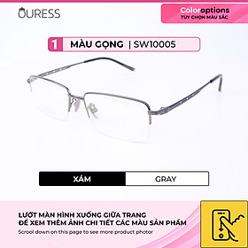 Gọng kính titanium thời trang nam siêu nhẹ siêu bền OURESS sw10005 - Xám