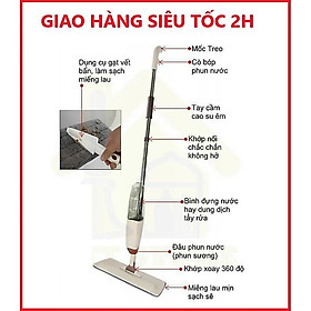 Cây chổi lau nhà tự phun ra nước - Hàng chính hãng 