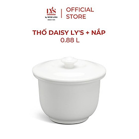 Mua Thố cá nhân Daisy Ly s Minh Long nhiều kích thước kèm nắp màu trắng ngà gốm sứ siêu cứng cao cấp