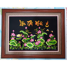 Mua TRANH THÊU HOA SEN - TÀI LỘC NHƯ Ý