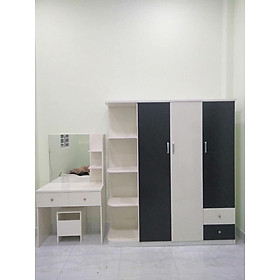 Tủ quần áo nhựa Tundo kèm bàn trang điểm