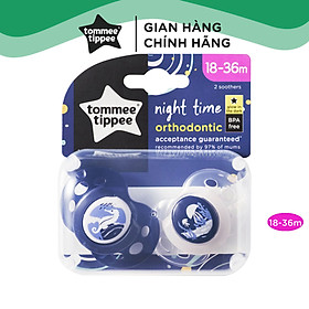 Ty ngậm dạ quang cho bé Tommee Tippee Night Time 18-36 tháng vỉ đôi - Cá