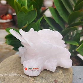 Mua Thiềm thừ cóc 3 chân đá thạch anh hồng 10cm đá Non Nước