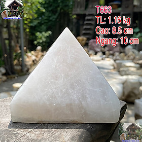 Kim tự tháp bằng đá thạch anh NHA SAN T663 Cách trở nên thành công và hạnh phúc - 1.16 Kg (8.5 x 10 cm)