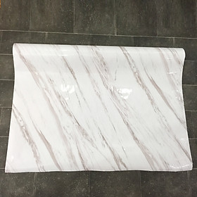 Mua Giấy dán tường giả đá hoa cương màu trắng - khổ 1 2m - có sẵn keo