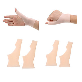 2 Pair Silicone Gel Thumb Hand Wrist Support Arthritis Compression Brace